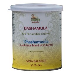 DASHAMOOLA Capsules (Certified Organic) - 500mg, 108 Veg Caps | Ayurvedic Ten Roots Formula for Respiratory Strength, Joint Support & Vata Balance | Sustainably Sourced, Vegan & Non-GMO