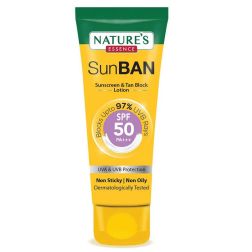 Natures Essence Sunban SPF 50 PA+++ Sunscreen & Tan Block Lotion (30ml)