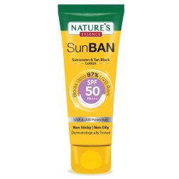 Natures Essence Sunban SPF 50 PA+++ Sunscreen & Tan Block Lotion (60ml)