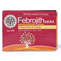 Febrojith Tablets by Arya Vaidya Pharmacy (100 tablets), Ayurvedic Fever Support Formula