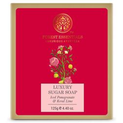 Forest Essentials Luxury Sugar Soap Iced Pomegranate & Kerala Lime