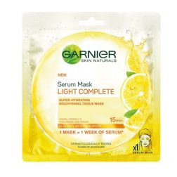 Garnier Skin Naturals, Light Complete, Face Serum Sheet Mask - Yellow