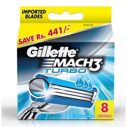 Gillette Mach 3 Turbo Manual Shaving Razor Blades