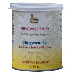 Organic Hingvashtaka Capsules - 108 Vcaps (USDA Certified Organic) - Gopala Ayurveda