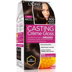 L'Oreal Paris Casting Creme Gloss Hair Color - Darkest Brown 300