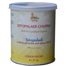 Organic Sitopaladi Churna Capsules - USDA Certified Organic
