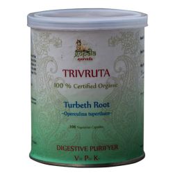 Organic Trivruta Capsules (Operculina tuperthum) - 108 Vcaps (USDA Certified Organic) - Gopala Ayurveda