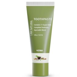 Vitro Naturals Herbal Toothpaste (100g) infused with blend of 11 Ayurvedic Herbs